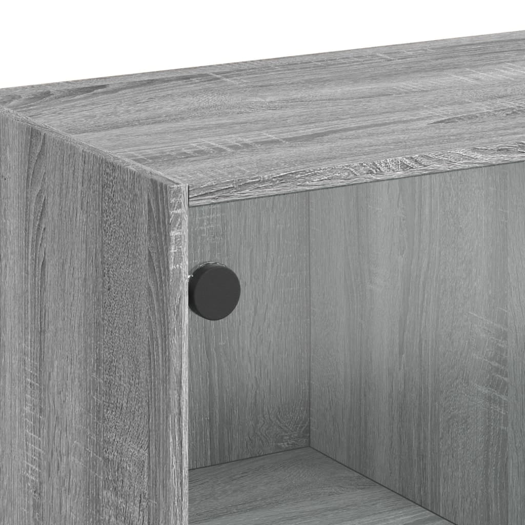 Buffet credenza cassettiera armadio mobile contenitore organizer cucina soggiorno salotto alto con ante rovere Sonoma 68 x 37 x 109 cm legno ingegnerizzato grigio 02_0032242