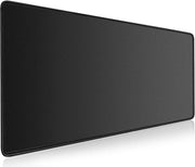 Gamingmuismat extra grande 800 x 400 x 3 mm - Muismat XL con bordi ondulati e base antiscivolo - Sostegno per tastiera di ampio formato - Superficie impermeabile all'acqua - Nero
