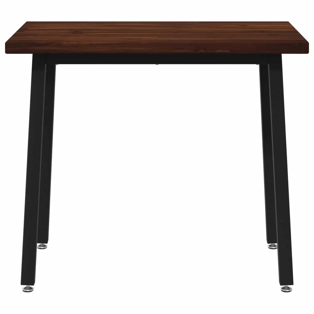90 x 55 x 75 cm Legno di Acacia Massello Marrone scuro e Nero 937572