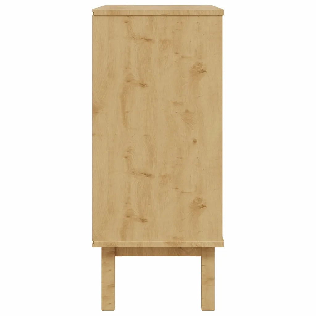 Cassettiera OTTA Marrone e Bianco 76,5x39,5x90 cm Legno di Pino 348584