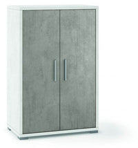 Mobile 2 Ante DoublÃ¨ Collection Colore Struttura Ossido Bianco e Ante Cemento