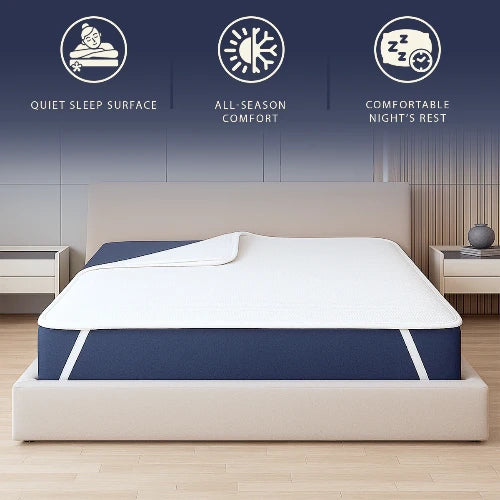 Coprimaterasso Impermeabile Matrimoniale 200x200 con Elastici | Proteggi Materasso Traspirante e Antibatterico | Tessuto Stress Free, Silenzioso, Traspirante e Anallergico