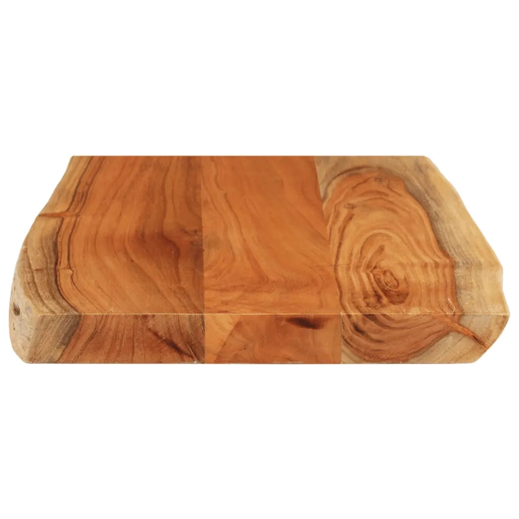 Piano Tavolo 70x40x3,8 cm Rettangolare Legno Acacia Bordi Vivi 370633