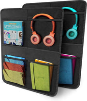 Organizzatore di sedile posteriore per auto 2 pezzi - Grande cassetto - Protezione sedile anteriore - Protezione sedile posteriore
