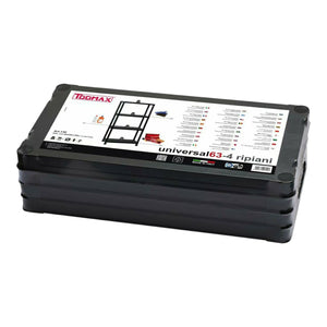 SCAFFALE UNIVERSAL 63-4 BLACK H138X60X30