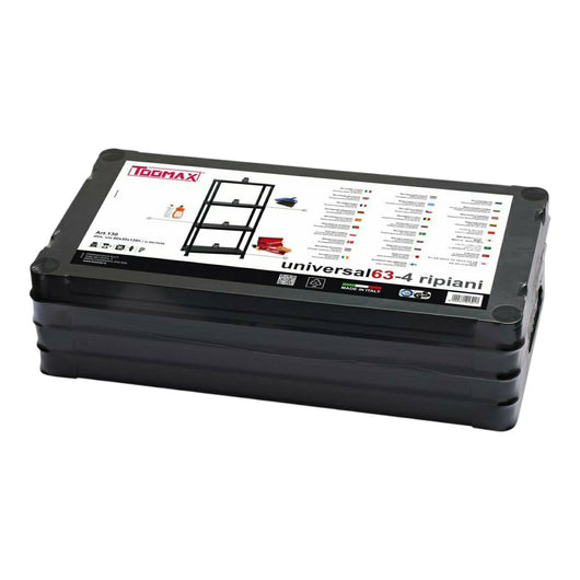 SCAFFALE UNIVERSAL 63-4 BLACK H138X60X30