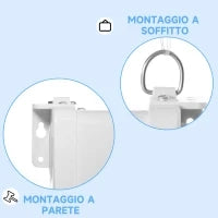 Telo per Proiettore 84" 16:9 Motorizzato con Telecomando, 215x8x140cm, Bianco