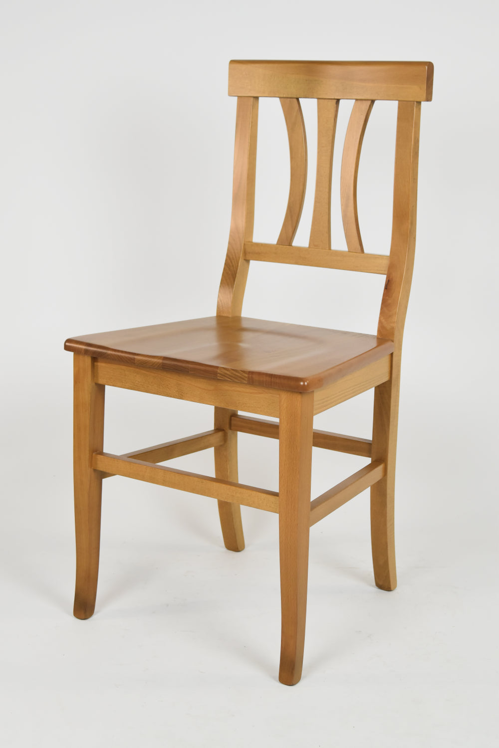 Set 4 Sedie modello Artemisia Tommychairs, robusta struttura in legno di faggio color rovere e seduta in legno