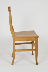 Set 4 Sedie modello Artemisia Tommychairs, robusta struttura in legno di faggio color rovere e seduta in legno