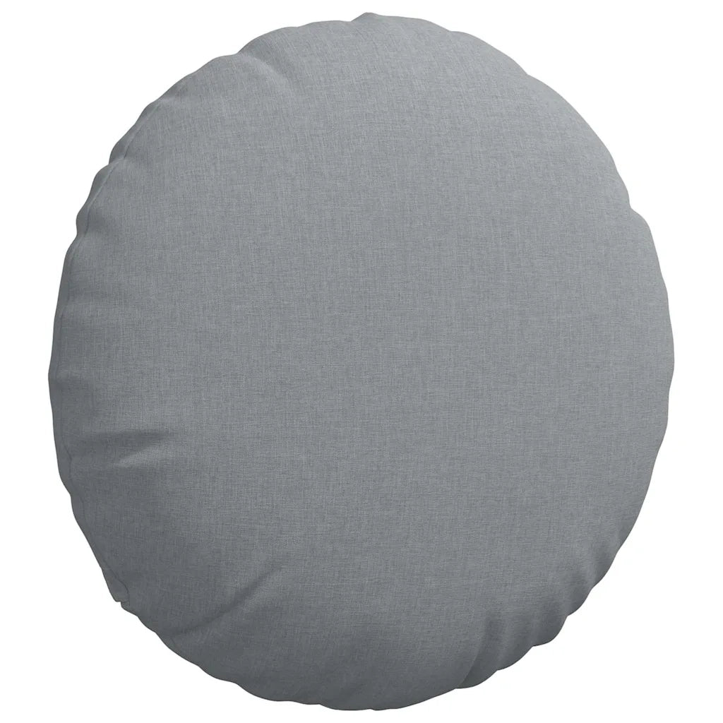 Cuscini per Seduta 2 pcs Grigio chiaro Ø50 x 19 cm Tessuto