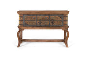 Tavolo consolle antico in legno di mango