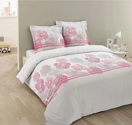 Dekbedovertrek 260 x 240 cm con 2 copri cuscini 65 x 65 cm - 100% cotone