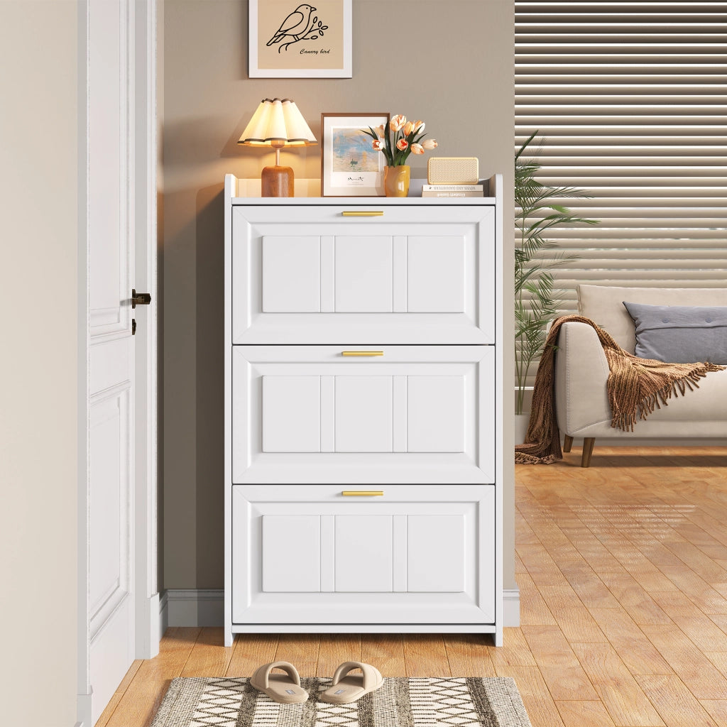 Scarpiera a 6 Ripiani ¨C Xylo ¨C Bianco, MDF e Truciolato, 70x24x120 cm