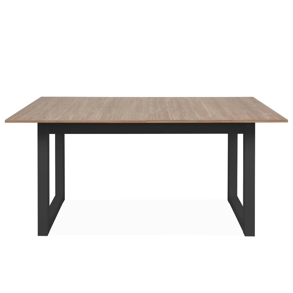 Tavolo allungabile Austin 80A piano colore legno e gambe antracite H75xL160 (+40)xP90