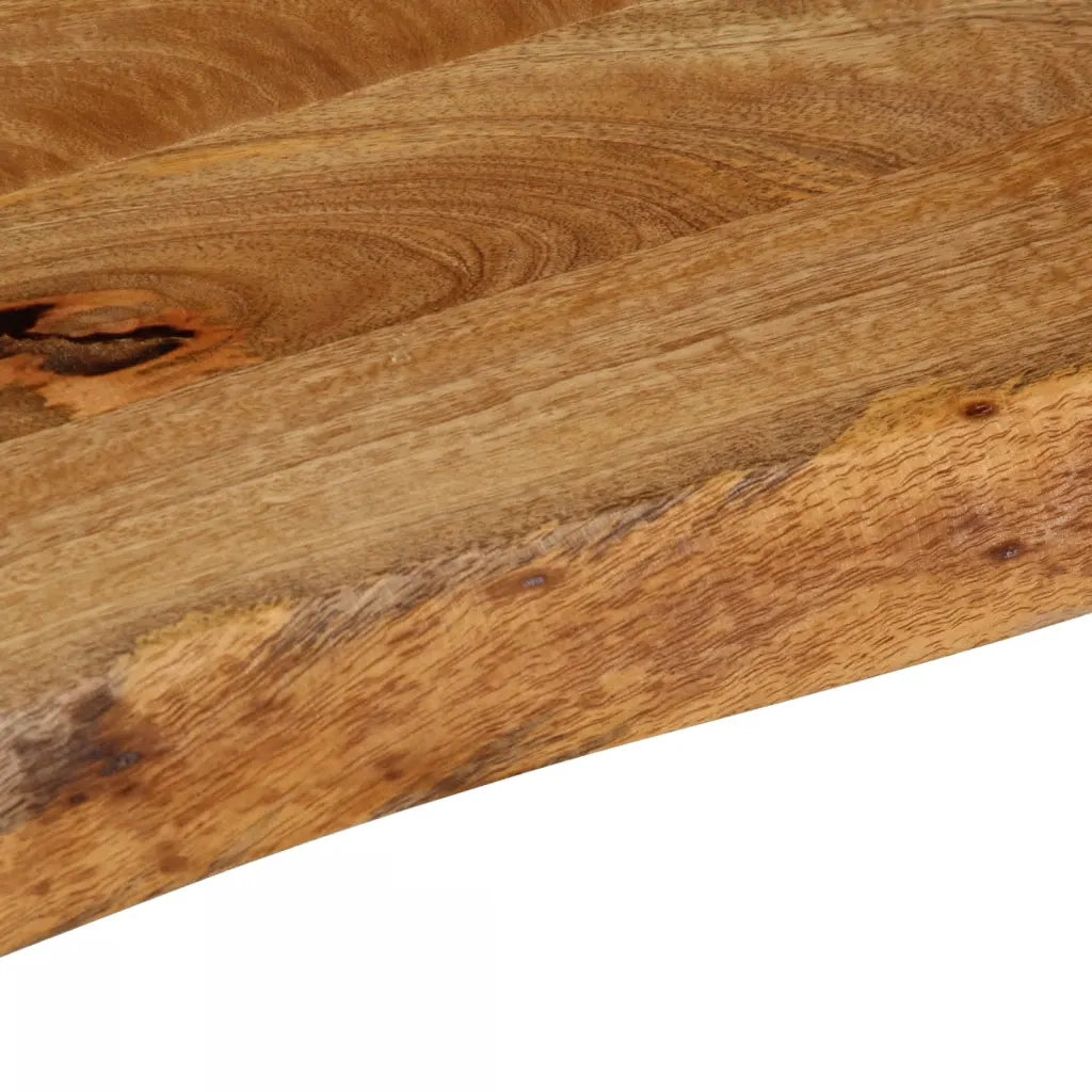 vidaXL Piano Tavolo Bordi Vivi 90x40x3,8 cm in Legno Massello di Mango