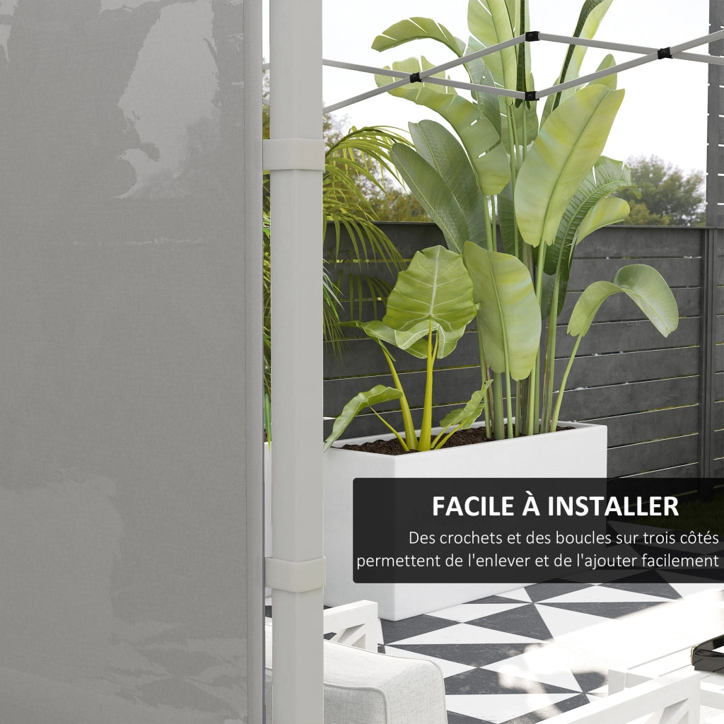 Pannelli Laterali per Gazebo 3x3m o 3x6m ¨C Zephmum ¨C 2 Pezzi Grigio