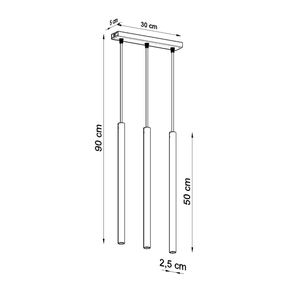 Lampada sospensione VELINO 3 luci G9 oro lucido Pure Lume
