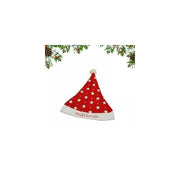 Trade Shop - Cappellino Cappello Di Babbo Natale Per Bambini Con Stelline Addobbi Natalizi -