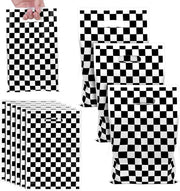 Confezioni di regalo in plastica premium 50 pezzi - Nero/ Bianco a grana fine - Pacchetti di regalo - Articoli da festa - Confezioni di regalo - Utilizzo decorativo - Pacchetti di snack - Confezioni di regalo premium - Confezioni di regalo per feste