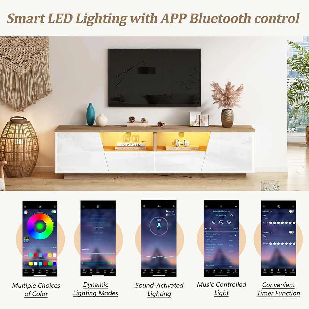 Mobile TV - Xylo - 180x40x46 cm 2 cassetti LED