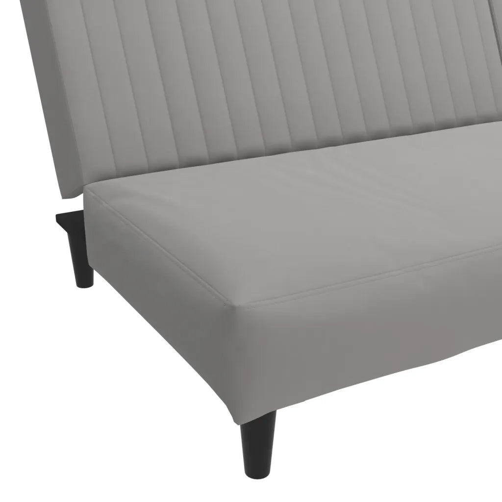 Divano Letto a 2 Posti Grigio Chiaro in Velluto 375926