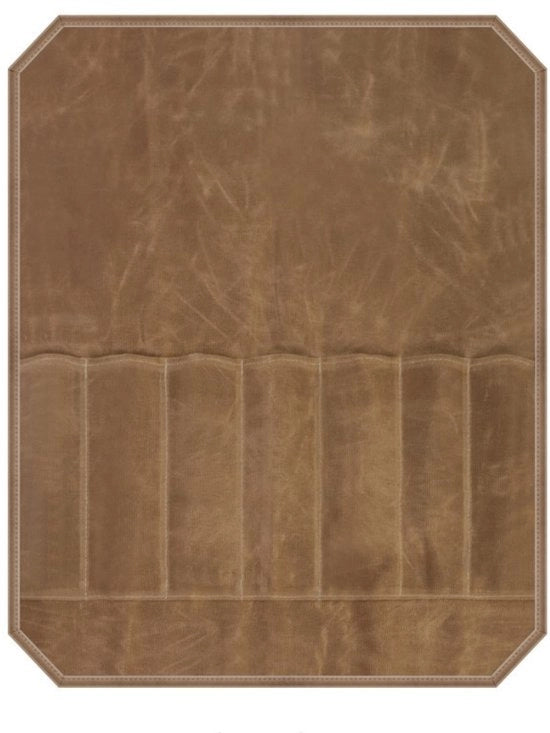 Tas per le stoviglie in canapa duratura, impermeabile e resistente alle abrasioni, con cinghia portatile in pelle marrone, adatta per pic nic, barbecue, cucina, scuole di cucina e altre occasioni.