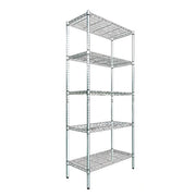 Scaffale in Acciaio Cromato 5 Ripiani 60x35x180 cm Fadi