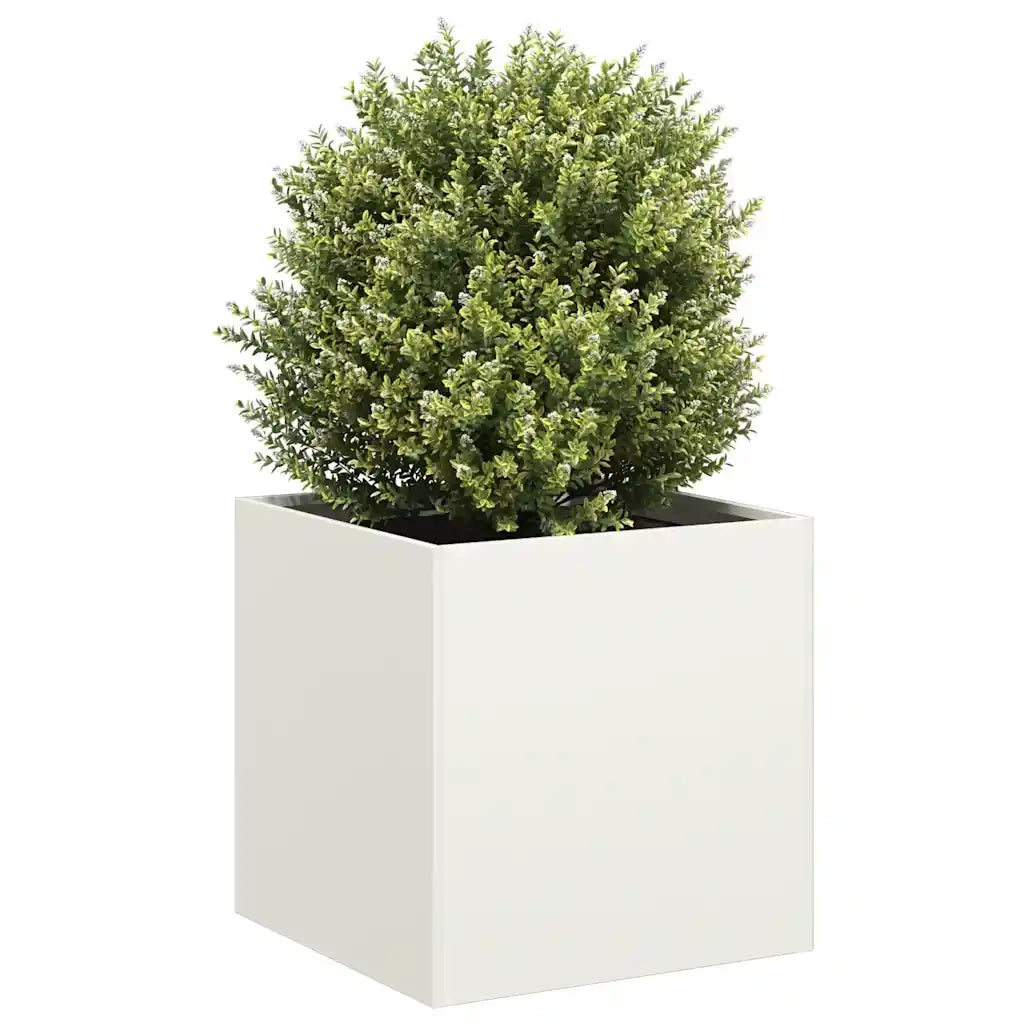 Fioriera Bianca 40x40x40 cm in Acciaio Laminato a Freddo 860662