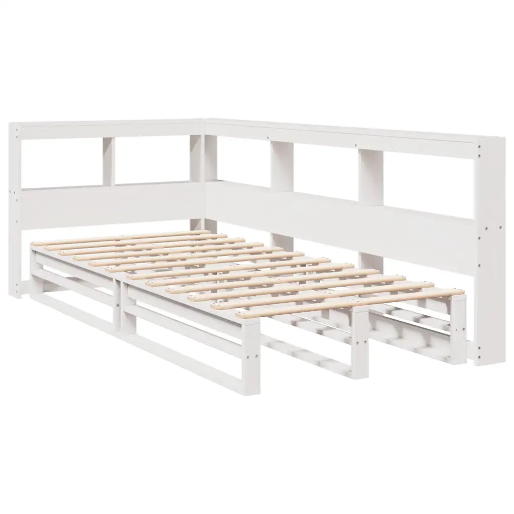 Letto con Libreria senza Materasso-Struttura Letto con contenitore 75x190 cm in Legno Pino 914031