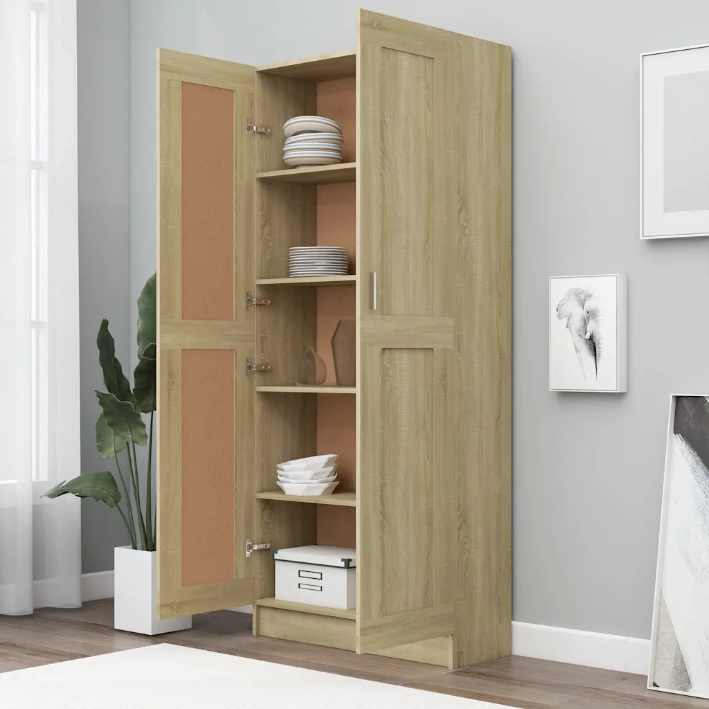 Libreria Rovere Sonoma 82,5x30,5x185,5 cm in Legno Multistrato 802735