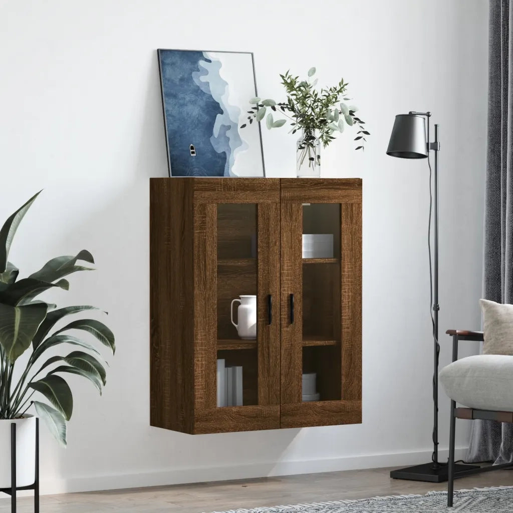 Armadietto a Muro | Mobile a Parete Rovere Marrone 69,5x34x90 cm