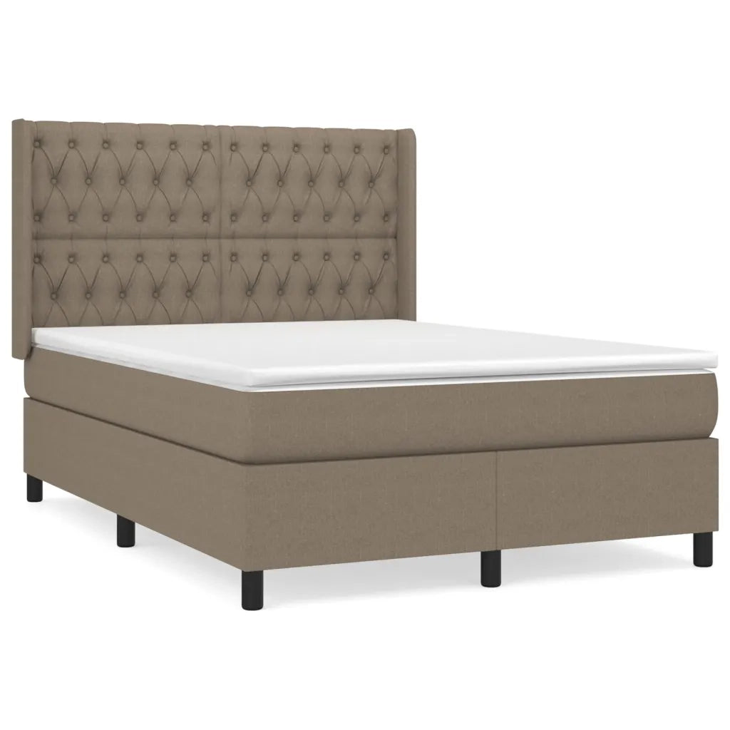Giroletto a Molle con Materasso Tortora 140x190 cm in Tessuto 3131669