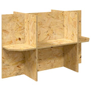 Base per Terrario con lo scaffale Marrone 80 x 40 x 50 cm OSB CFW3321367