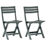 Sedie da Giardino Pieghevoli 2 pz in Plastica Verde cod mxl 23396
