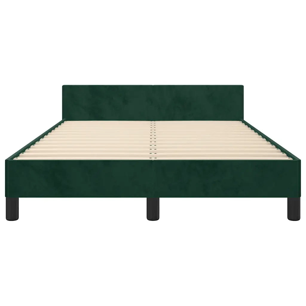 Giroletto senza Materasso Verde Scuro 120x200 cm in Velluto 3125626