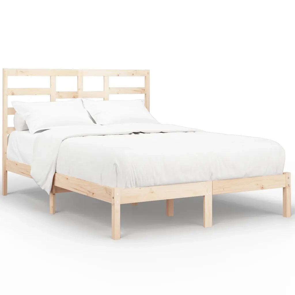 Giroletto senza Materasso-Struttura Letto Ambrato in Legno Massello 120x200 cm 179398