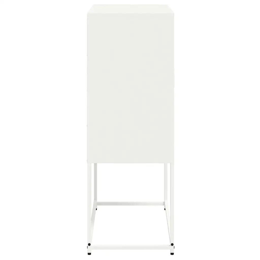 Credenza-Buffet-Armadio da cucina Bianca 68,5x38,5x107 cm in Acciaio 131967