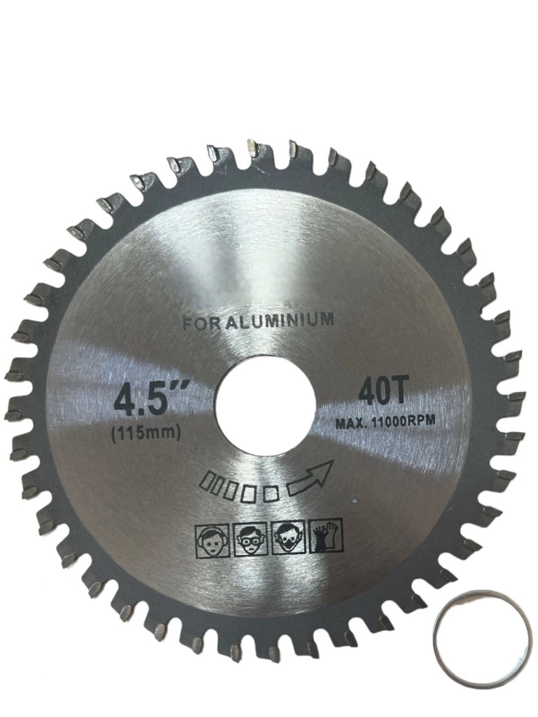 Disco lama ricambio per sega circolare per taglio legno 40 denti 4.5" 115mm 07595