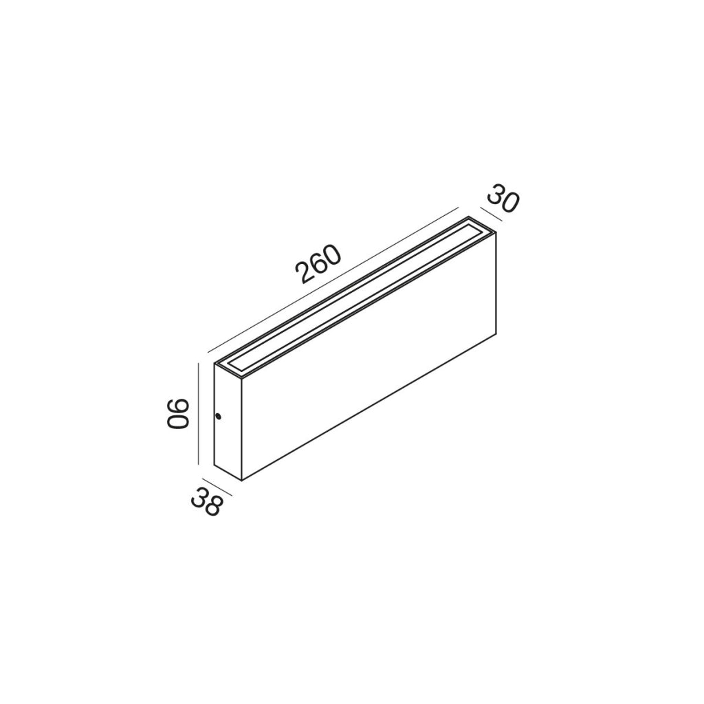Applique da Parete GES2215 in Alluminio Marrone 2x10W IP65 Biemissione con Temperatura Luce Selezionabile 3000K/4000K/5000K - Gea Luce