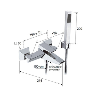 Miscelatore vasca esterno - serie speed