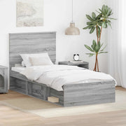 Struttura del letto Grigio Sonoma 75 x 190 cm Pino massello