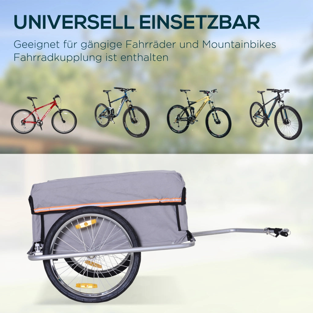 RIMORCHIO PER BICI 140x88x60 cm Tessuto Oxford e Acciaio
