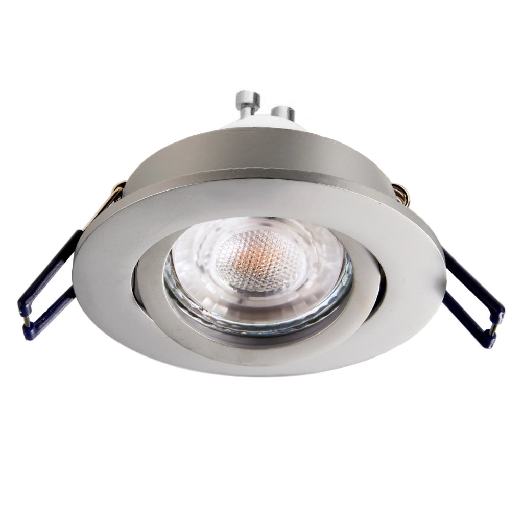 Faretto ad incasso LED 8W GU10 grigio tondo foro 70mm moderno orientabile luce soffitto corridoio cucina GRIGIO 4000K