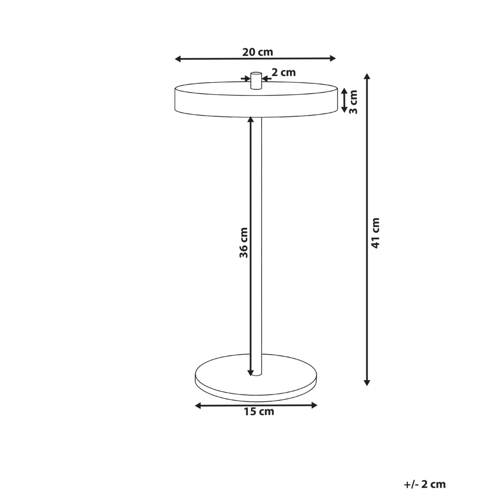 Lampada da tavolo a LED con base in metallo con dimmer nero in stile moderno