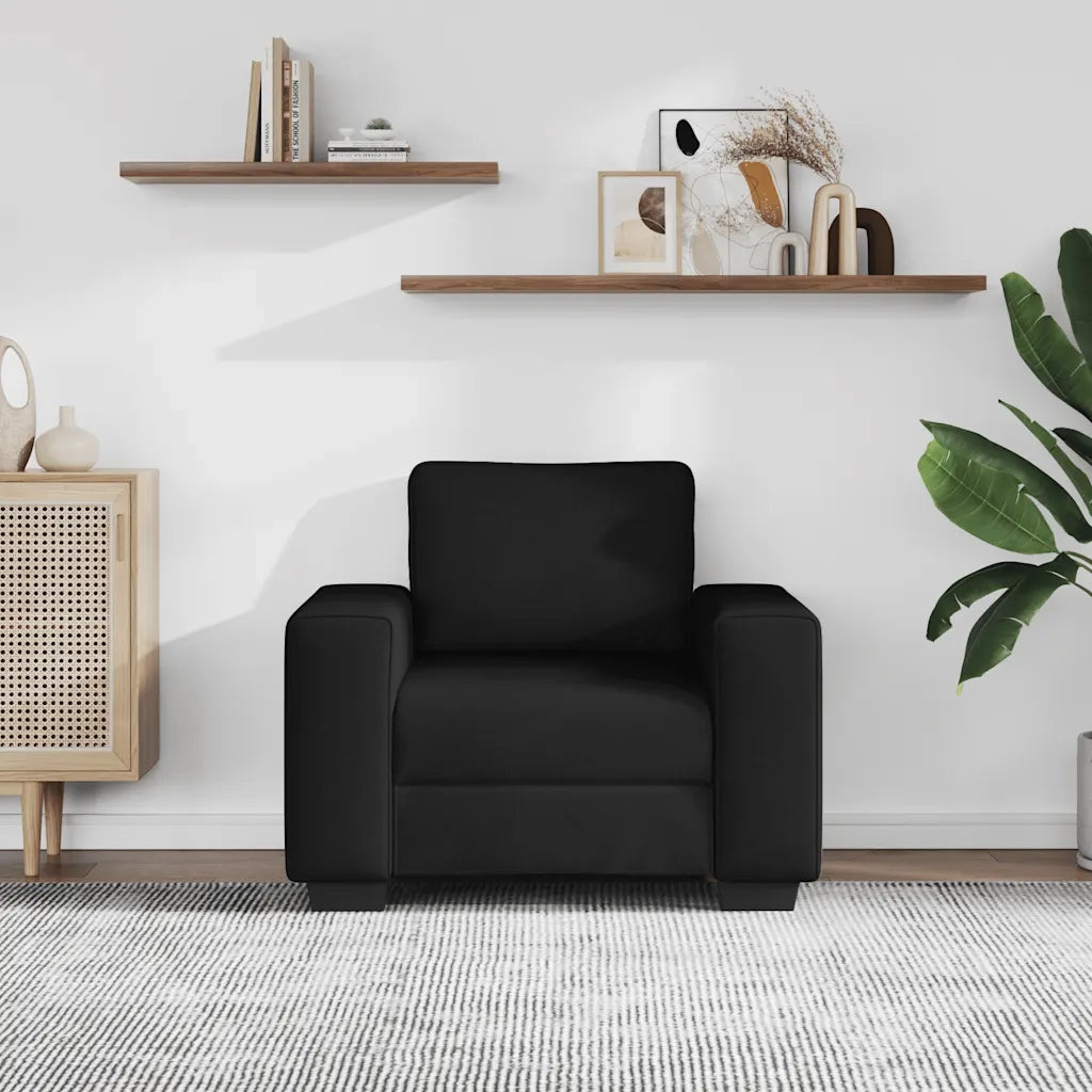 Divano Sedia-Poltrona Nera 100x77x82 cm in Tessuto
