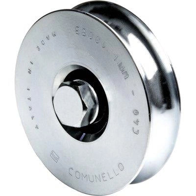 RUOTA CANCELLO A FISSARE GOLA TONDA 310 COMUNELLO - ZINCATA + CUSCINETTO GOLA MM 16 MM  60- 2 pezzi