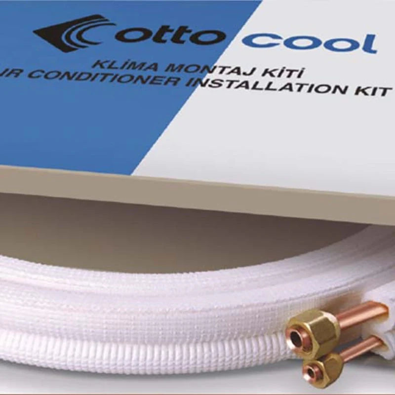 KIT TUBI RAME 3 MT Cartellati montaggio climatizzatore 9000/12000  1/4 - 3/8 raccordi tubo condensa condizionatore