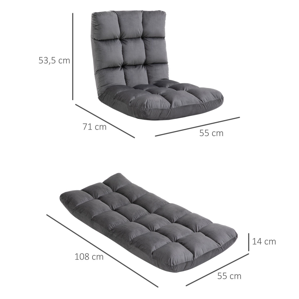 Poltrona a bassa seduta ¨C Zephmum ¨C Grigio Tessuto 55x71x53.5 cm