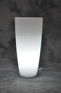 vaso home light tondo diametro cm.33 altezza 70cm colore bianco ghiaccio cod:ferx.16211