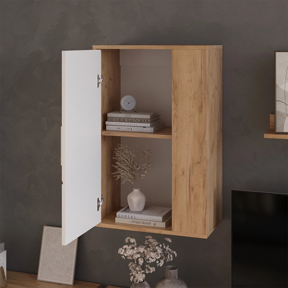 Vicco Armadio a muro Quercia dorata/bianco 50.1 x 78.4 cm con 2 scomparti